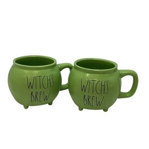 🍄 Rae Dunn Pair of Witch's Brew Cauldron Mugs